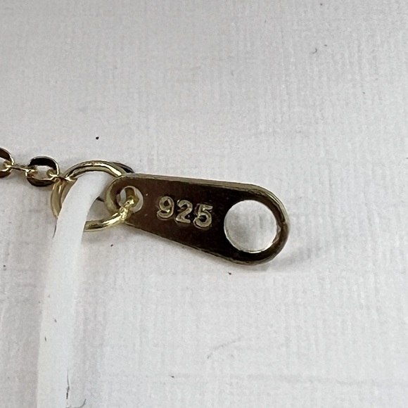 RACHEL ZOE, CLOVER STERLING SILVER BRACELET, 3 GOLD/BLACK CLOVER,CUBIC ZIRCONIA - Picture 10 of 17